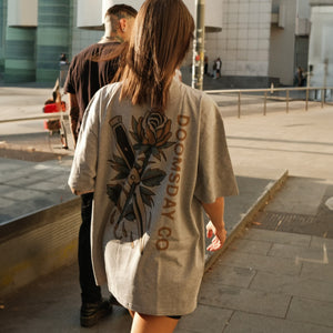 Dagger & rose Heavy T-shirt - Grey