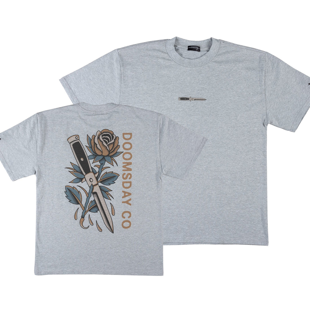 Dagger & rose Heavy T-shirt - Grey