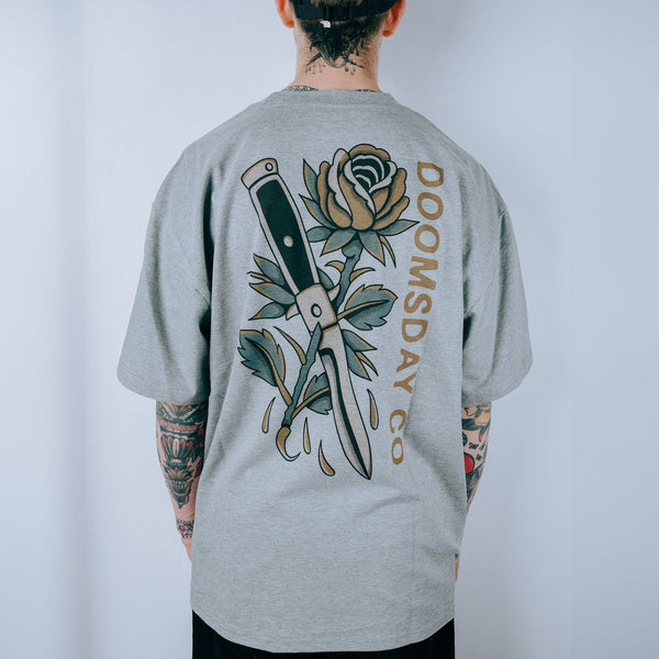 Dagger & rose Heavy T-shirt - Grey