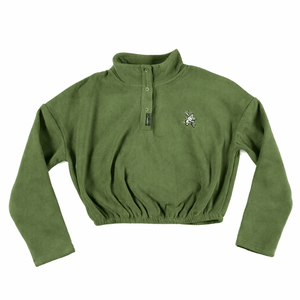 David Devil Cropped Fleece - Olive