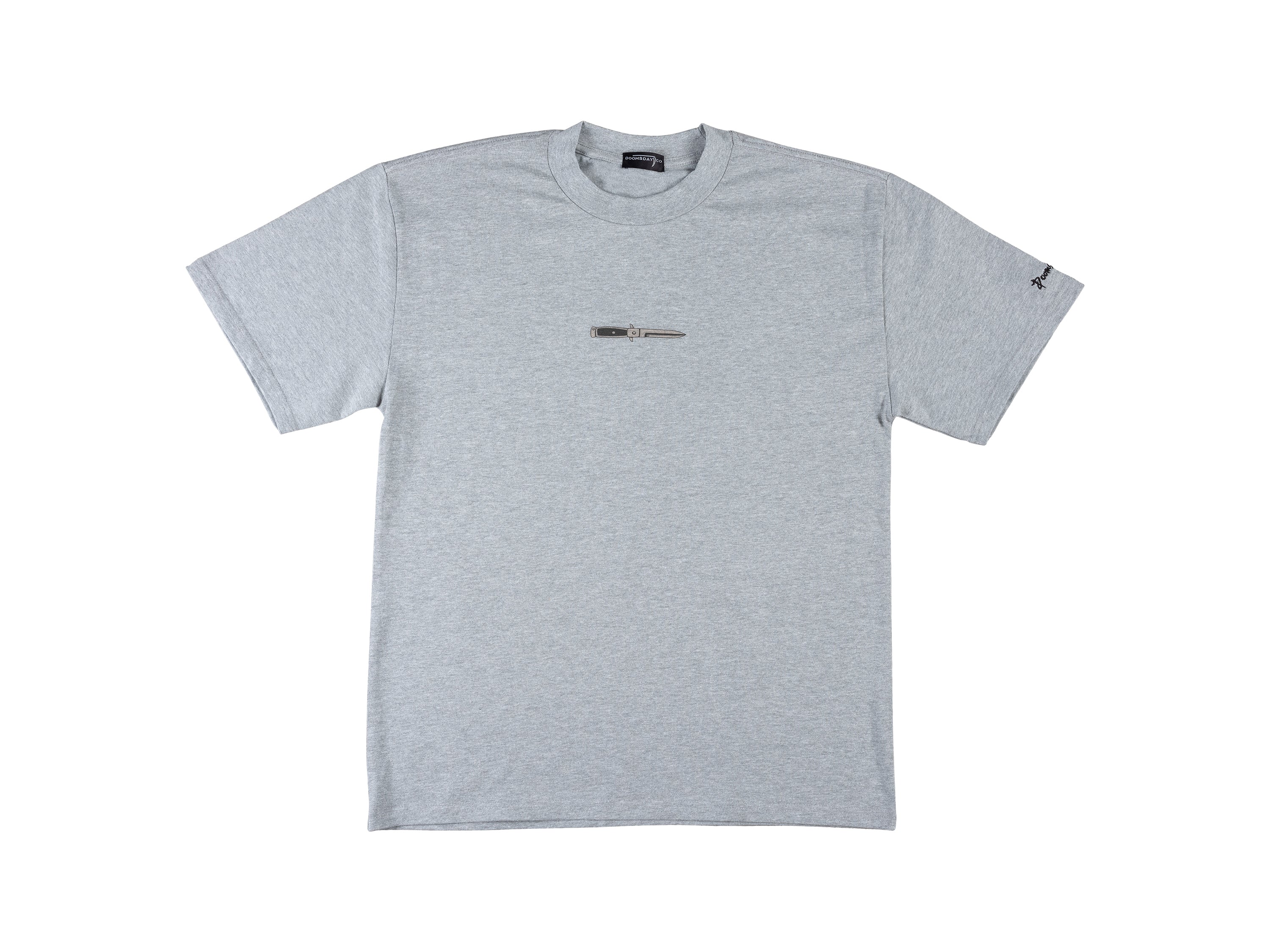 Dagger & rose Heavy T-shirt - Grey ‐ Doomsday Co