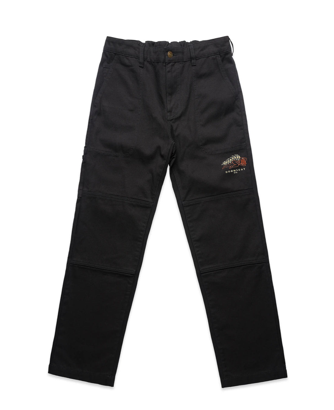 Lady Black Canvas Trousers