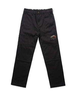Lady Black Canvas Trousers