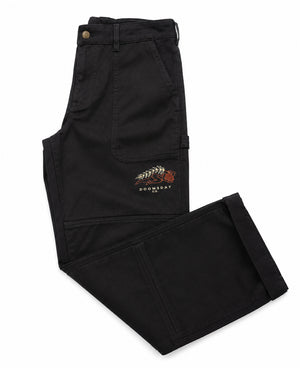 Lady Black Canvas Trousers