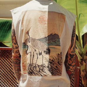 Mount Fuji Heavy faded bone Tank
