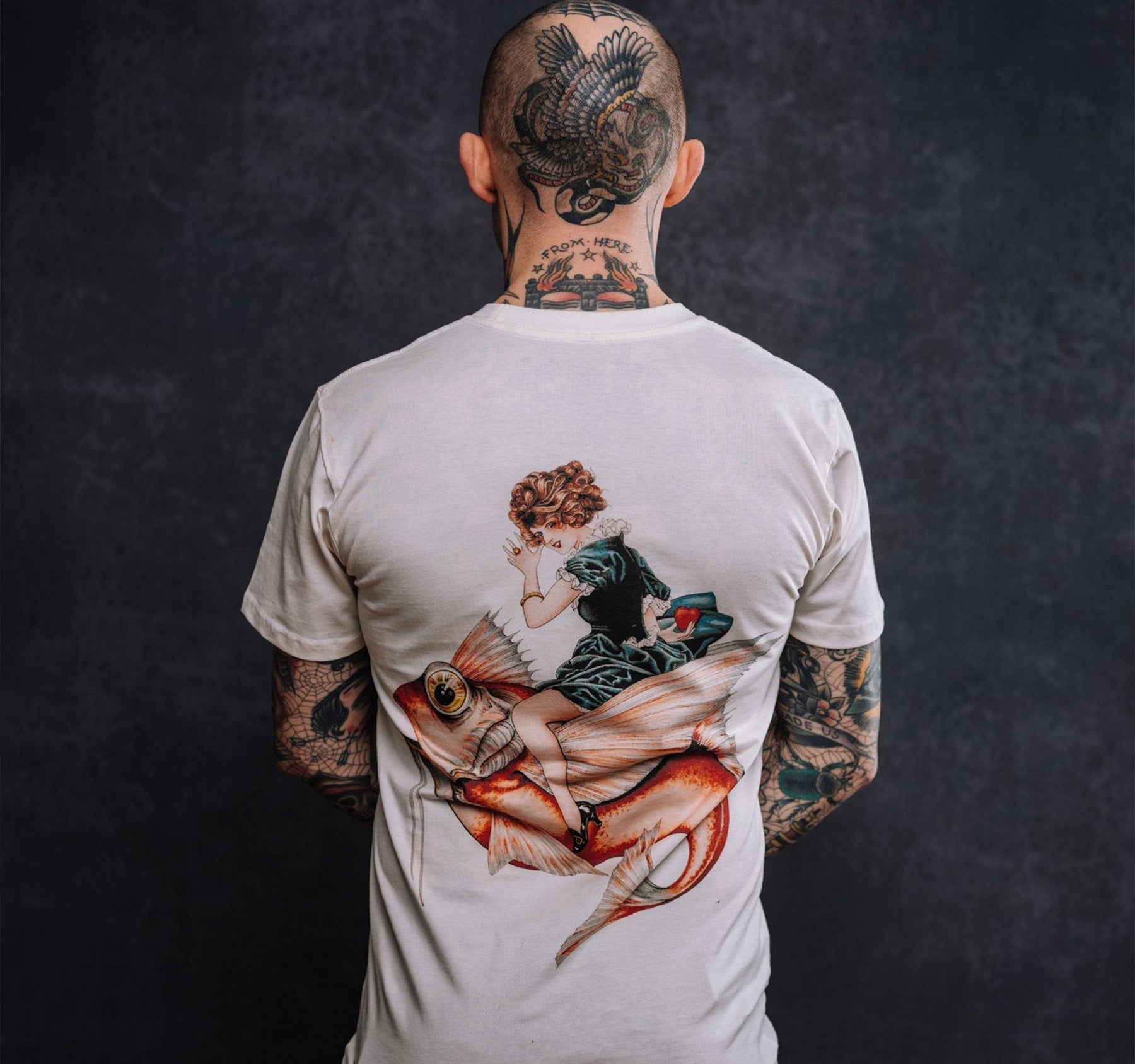 Baldo Crane T-Shirt | Doomsdayco | Japanese Tattoo Clothing