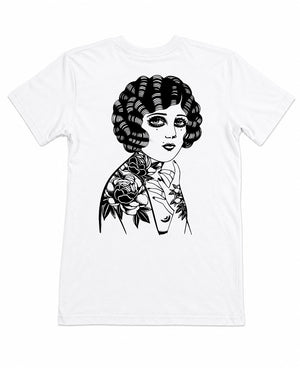 Peony Lady White T-Shirt