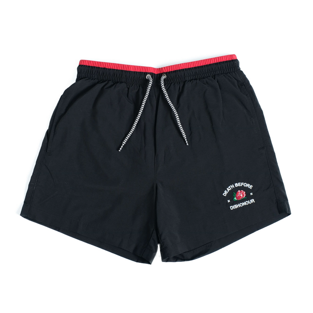Rose Black Swim Shorts