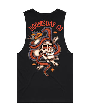 Snake & Skull Black Vest