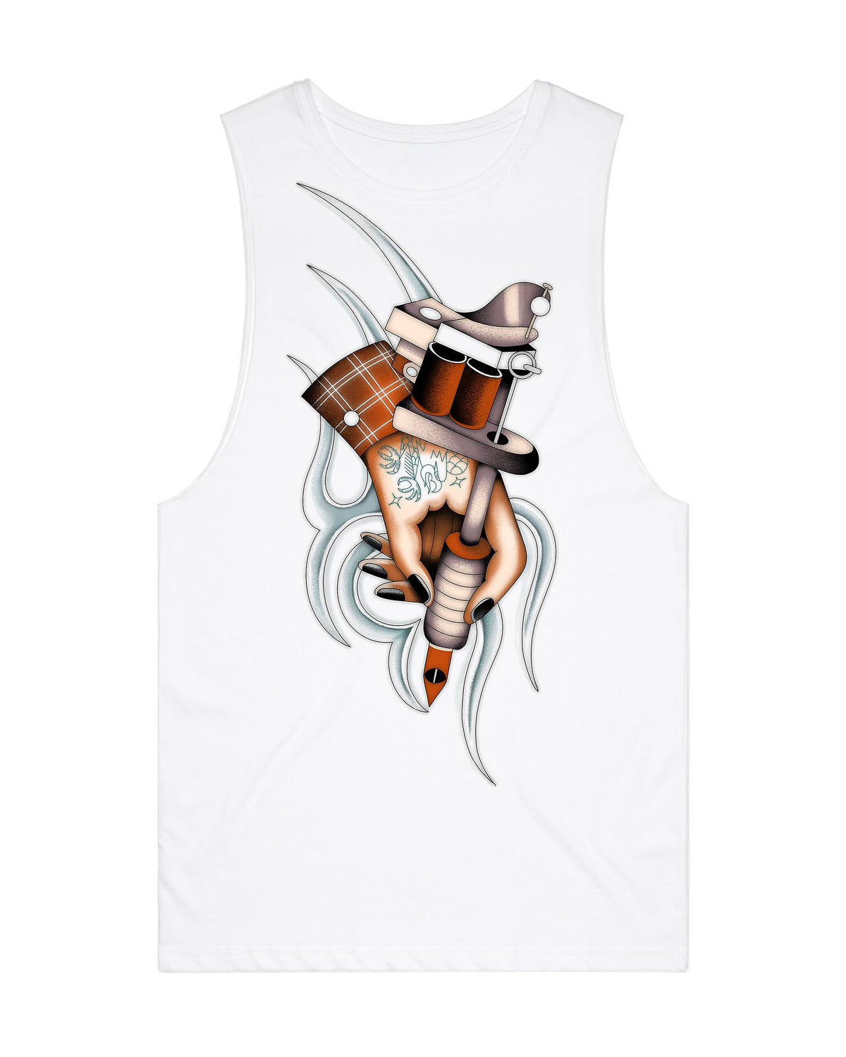 Tattoo Girl White Vest