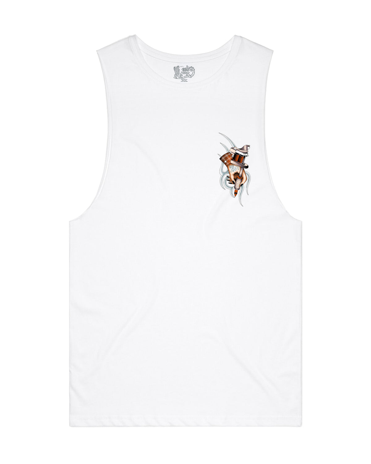 Tattoo Girl White Vest