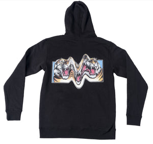 Trippy Tiger Hoodie - BLACK