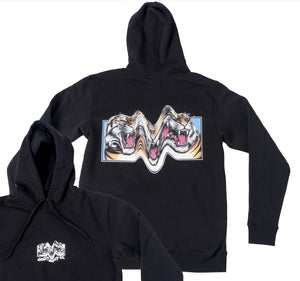 Trippy Tiger Hoodie - BLACK
