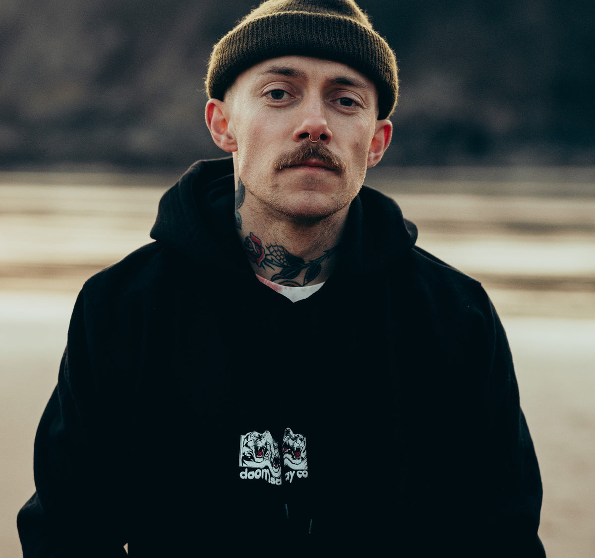 Trippy Tiger Hoodie - BLACK