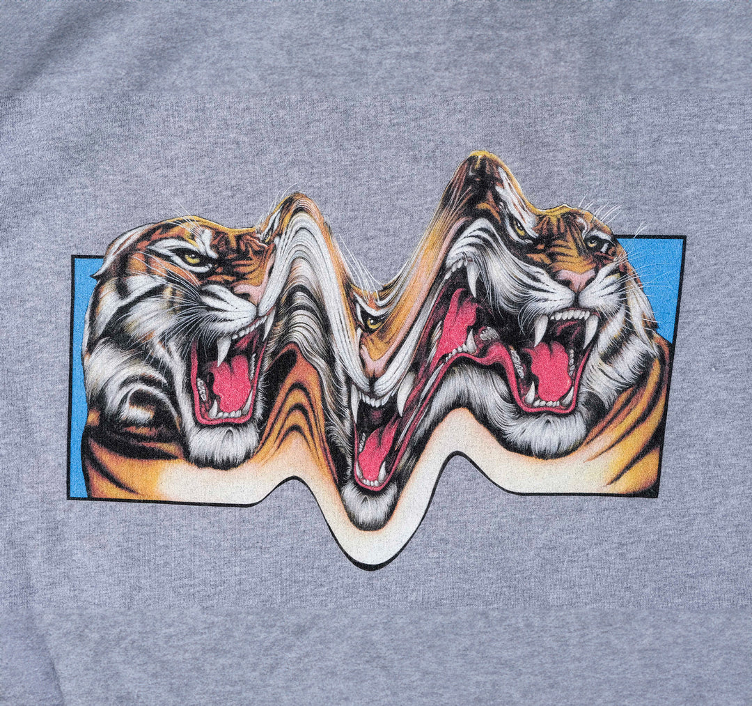 Trippy Tiger Hoodie - Grey