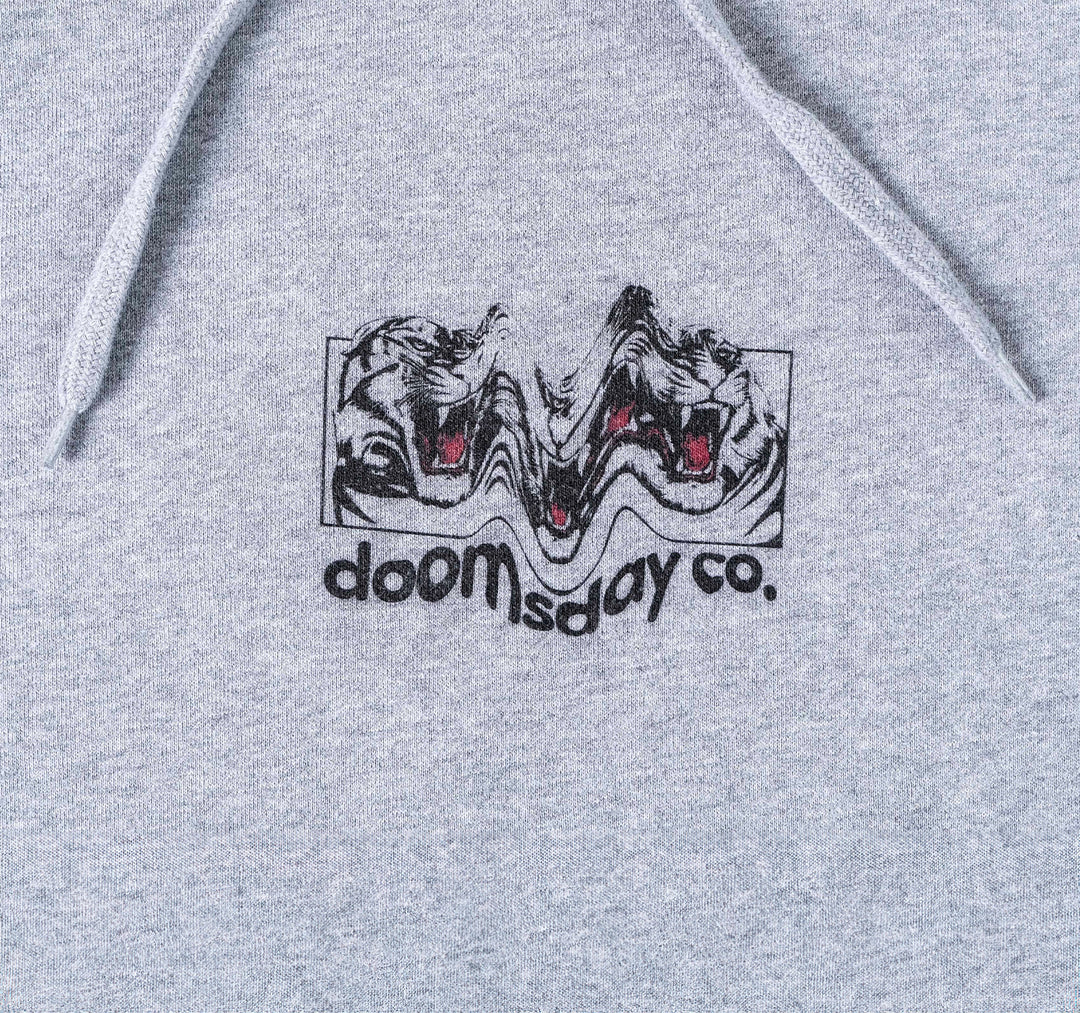 Trippy Tiger Hoodie - Grey