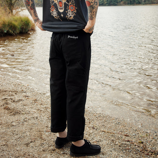 Black Canvas Trousers