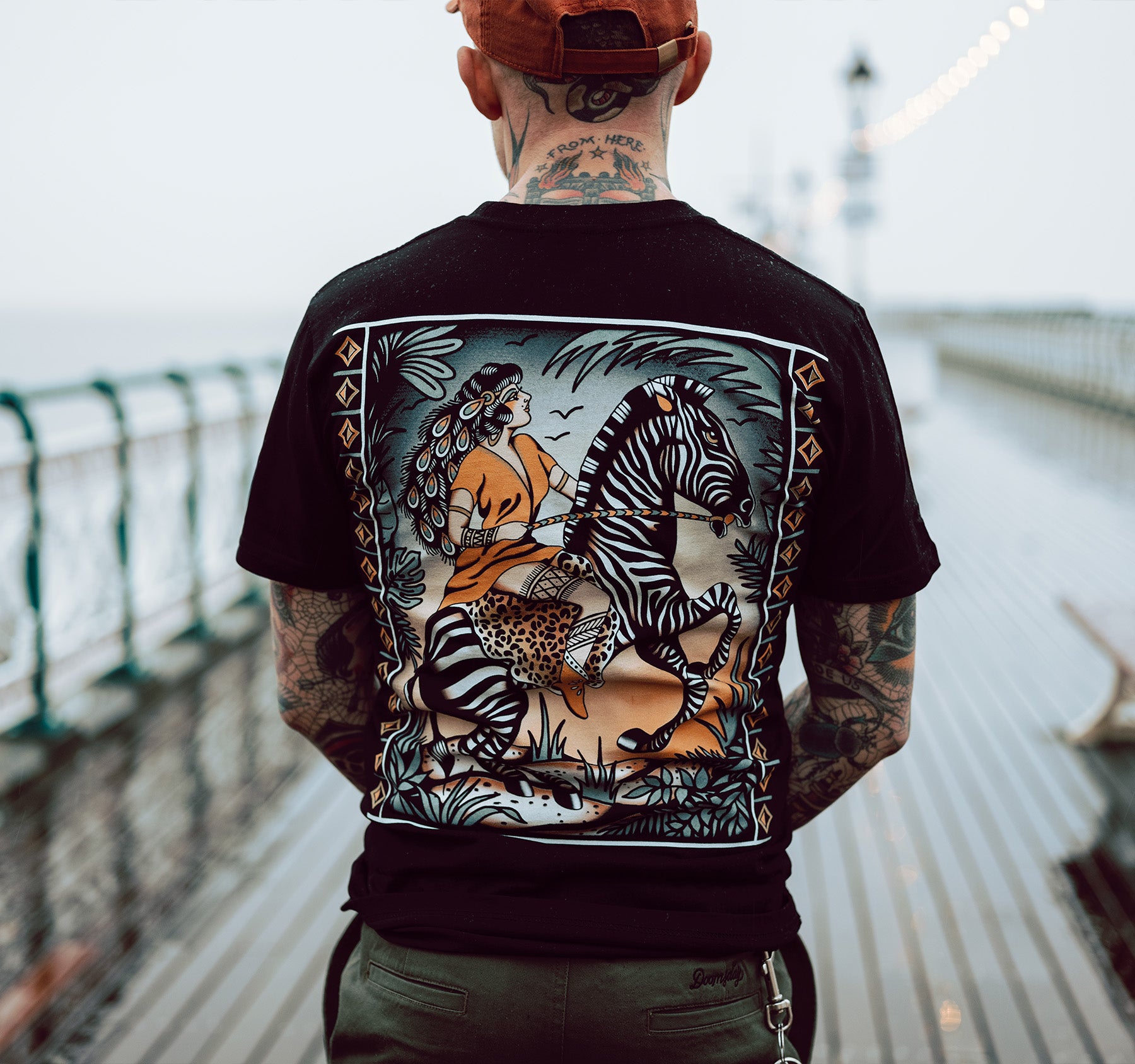 Zebra Black T-Shirt ‐ Doomsday Co