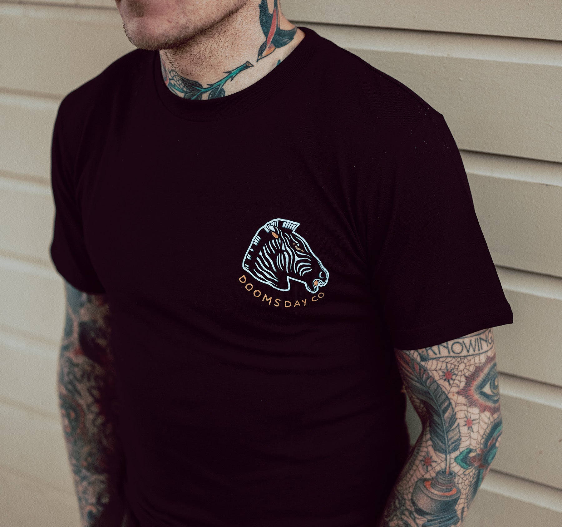 Zebra Black T-Shirt ‐ Doomsday Co