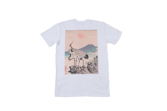 Baldo Mount Fuji design printed onto White T-shirt - doomsdayco Baldo Mount Fuji White T-shirt back