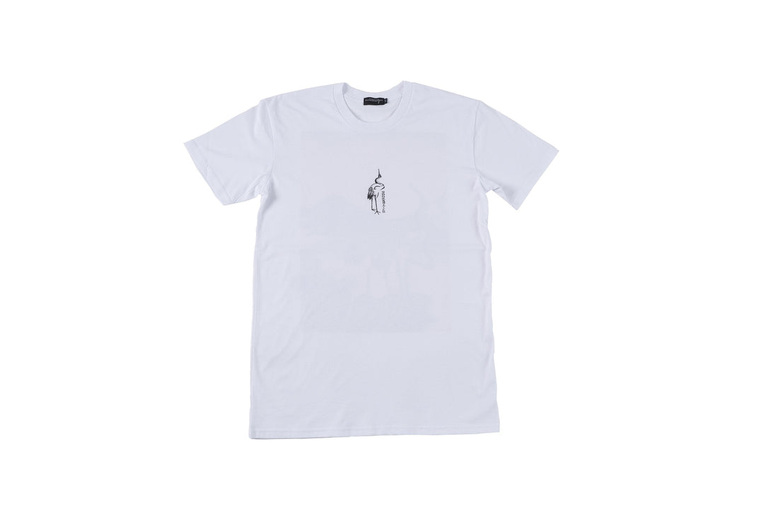 Baldo Mount Fuji design printed onto White T-shirt - doomsdayco Baldo Mount Fuji White T-shirt front