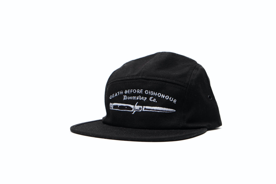 Death before dishonour black 5 panel - doomsdayco black 5 panel