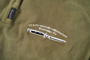 Death before dishonour olive cropped hoodie - doomsdayco cropped hoodie
