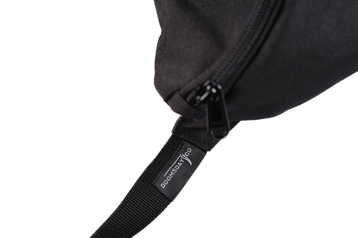 Death before dishonour waist bag - doomsdayco black waist bag