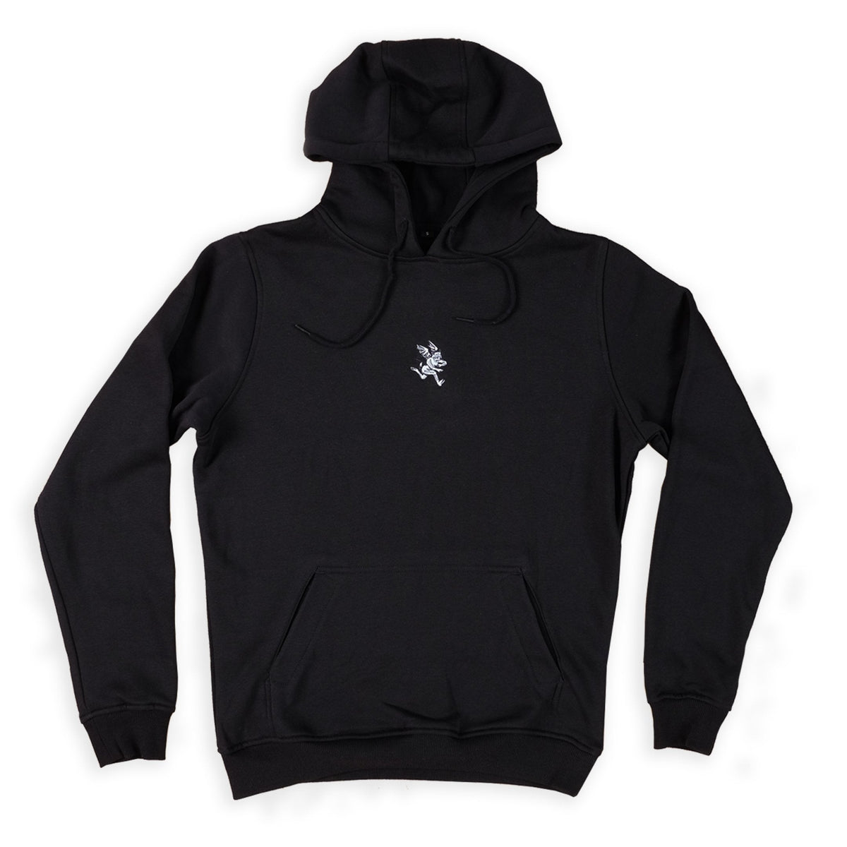 David devil embroidered hoodie - doomsdayco black hoodie