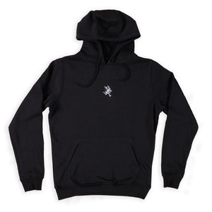 David devil embroidered hoodie - doomsdayco black hoodie