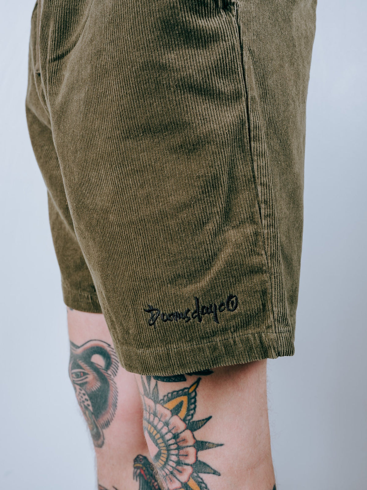 Doomsday Corduroy Shorts - Army Green