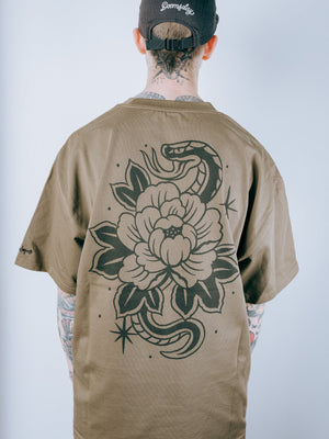 Snake Heavy T-shirt - Brown