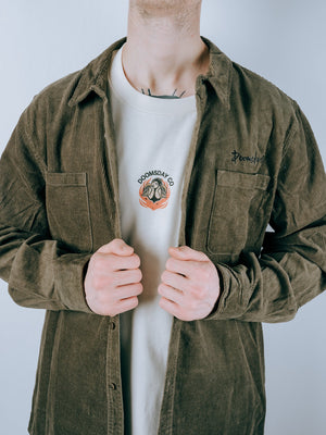 Essential Corduroy Shirt - Army Green