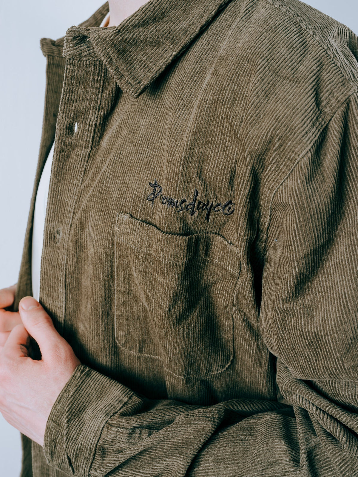 Essential Corduroy Shirt - Army Green