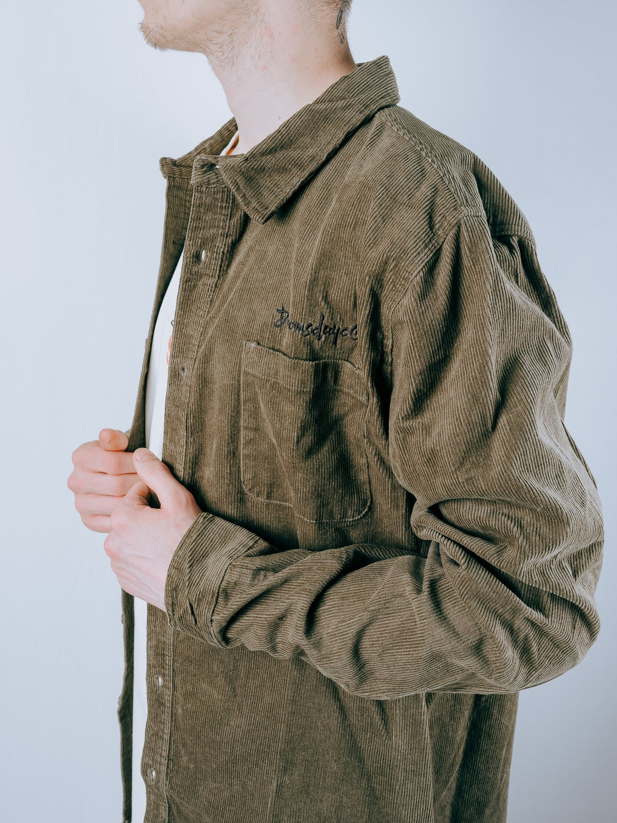 Essential Corduroy Shirt - Army Green