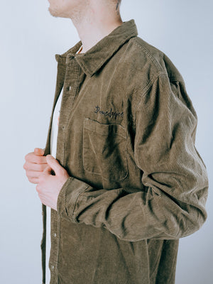 Essential Corduroy Shirt - Army Green