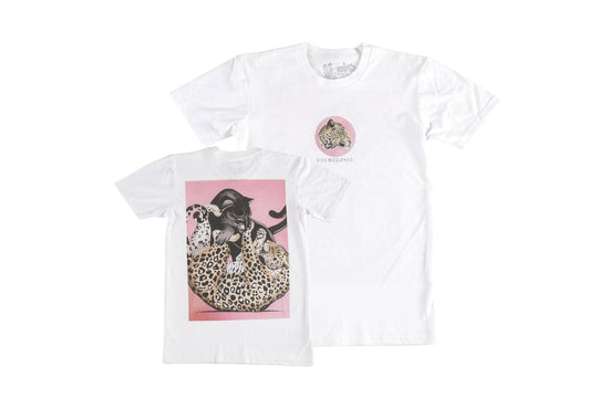 Jaguar Play design printed onto a white T-Shirt - doomsdayco Jaguar Play T-Shirt merged