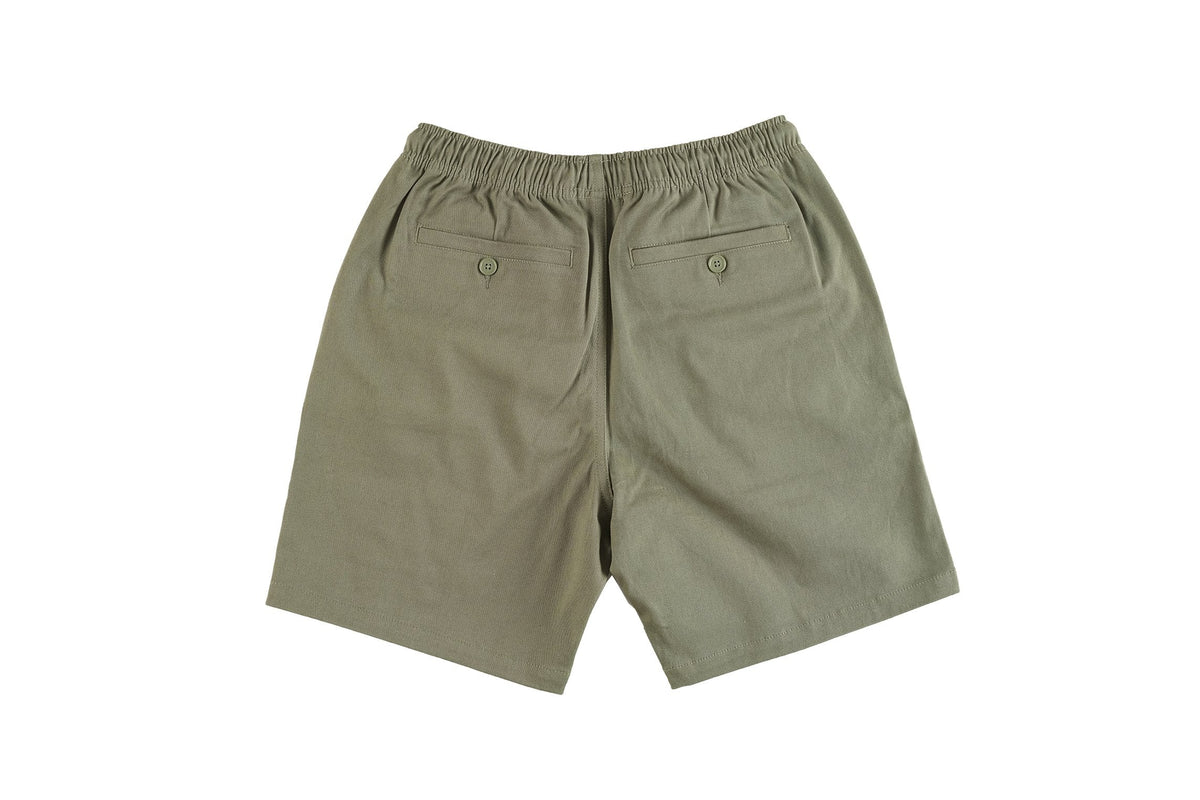Jaguar design printed onto khaki Walk Shorts - doomsdayco Jaguar Walk Shorts back