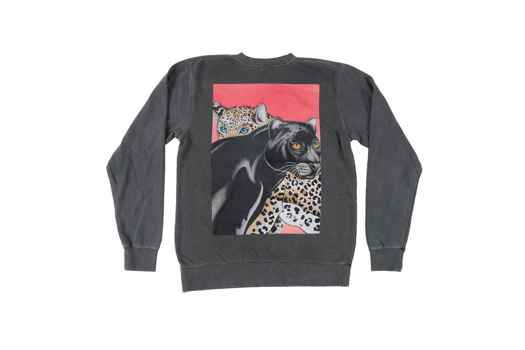Jaguars design printed onto a Charcoal Sweater - doomsdayco Jaguars Charcoal Sweater back
