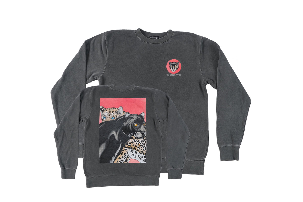 Jaguars design printed onto a Charcoal Sweater - doomsdayco Jaguars Charcoal Sweater merged