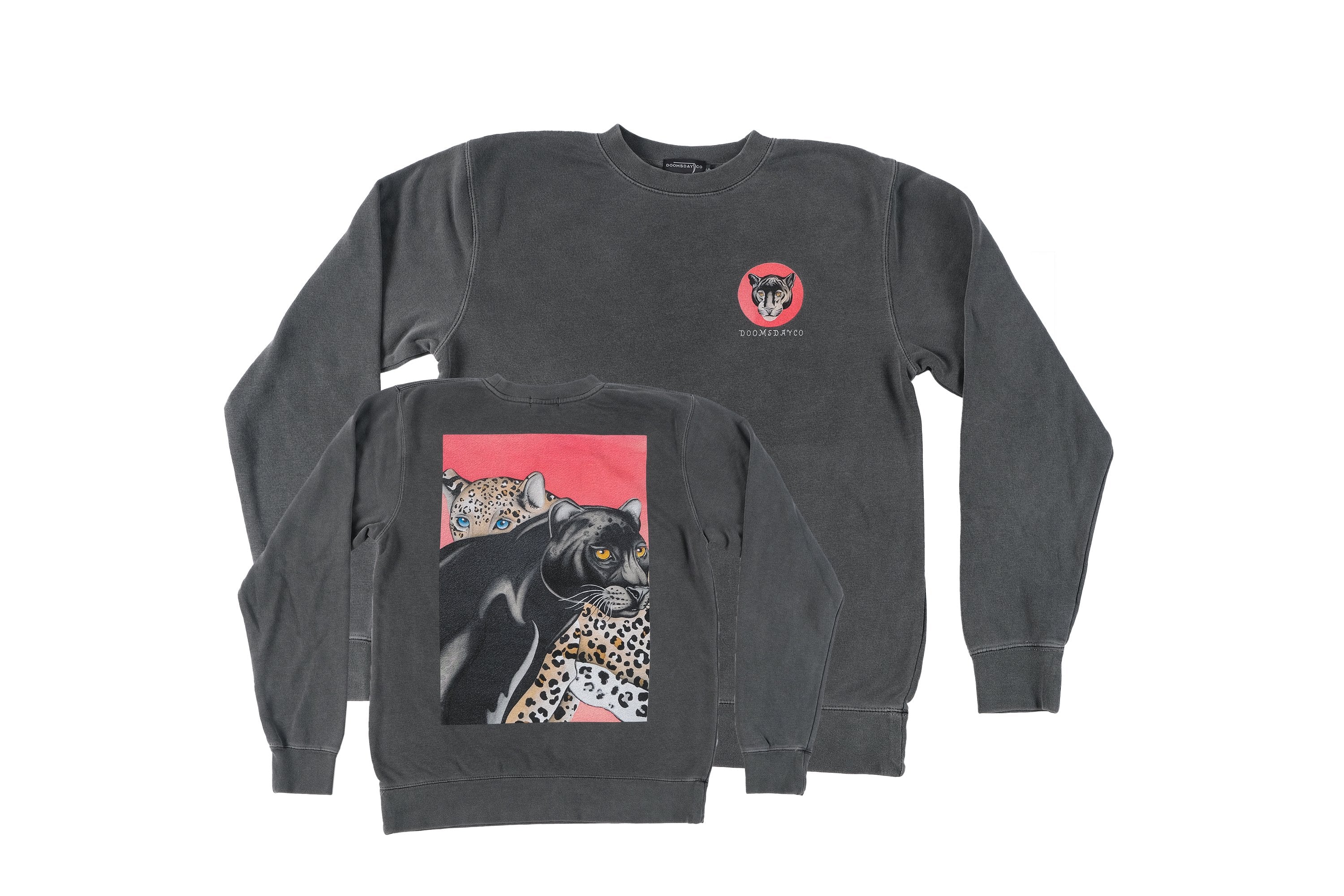 Jaguars design printed onto a Charcoal Sweater - doomsdayco Jaguars Charcoal Sweater merged