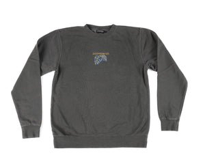 Jungle design printed onto a Charcoal Sweater - doomsdayco Jungle Charcoal Sweater front