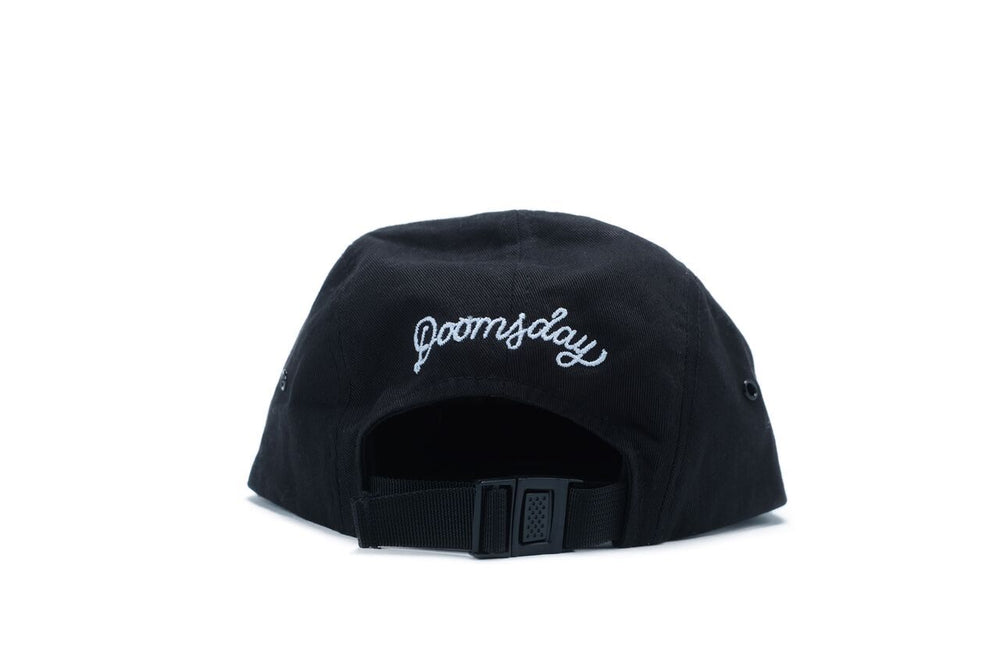 My Only Sunshine design embroidered onto a Black 5 Panel Cap - doomsdayco My Only Sunshine Black 5 Panel Cap back