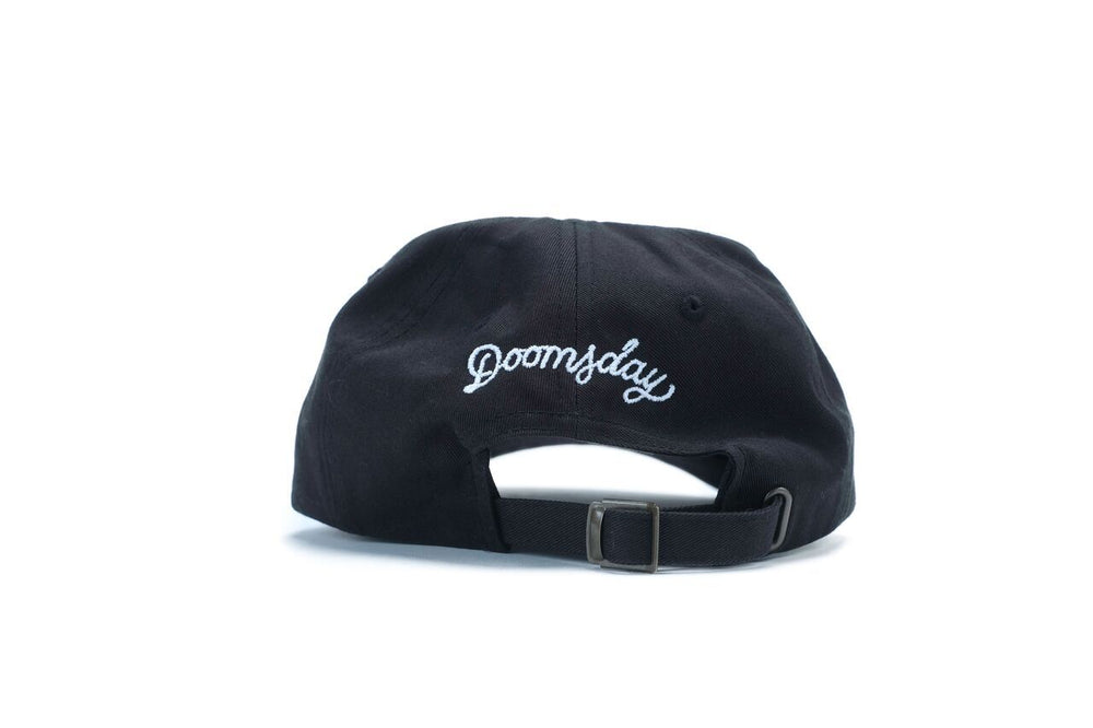 My Only Sunshine dsign embroidered onto a Black Dad Cap - doomsdayco My Only Sunshine Black Dad Cap back