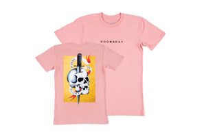 Pain1666 Death or Glory design printed onto a Rose T-shirt - doomsdayco Pain1666 Death or Glory Rose T-shirt merged