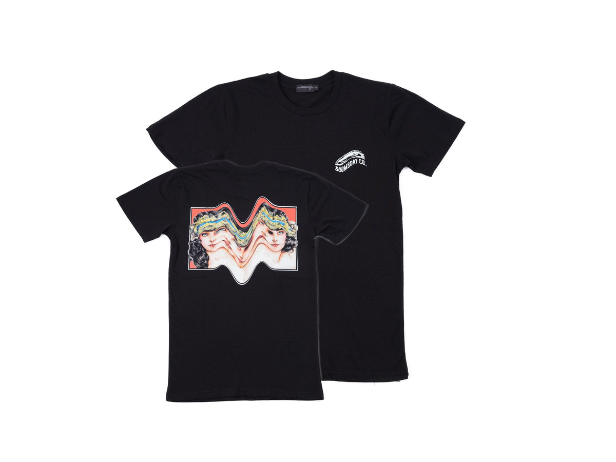 Pain1666 Xerografia 3.0 design printed onto a Black T-shirt - doomsdayco Pain1666 Xerografia 3.0 Black T-shirt merged