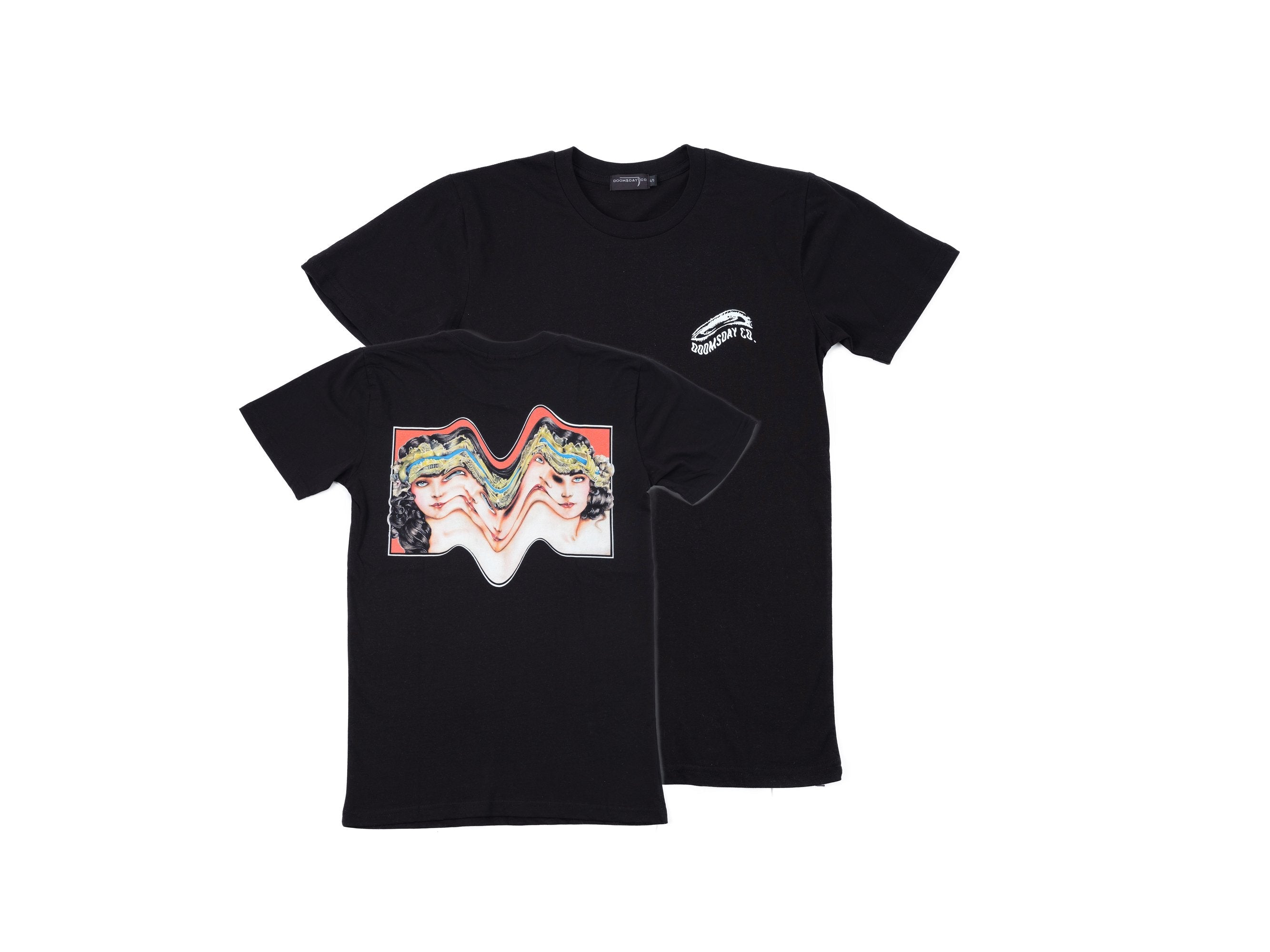 Pain1666 Xerografia 3.0 design printed onto a Black T-shirt - doomsdayco Pain1666 Xerografia 3.0 Black T-shirt merged