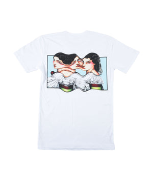 Pain1666 Xerografia No.2 design printed onto a white tshirt - doomsdayco Pain1666 Xerografia No.2 back