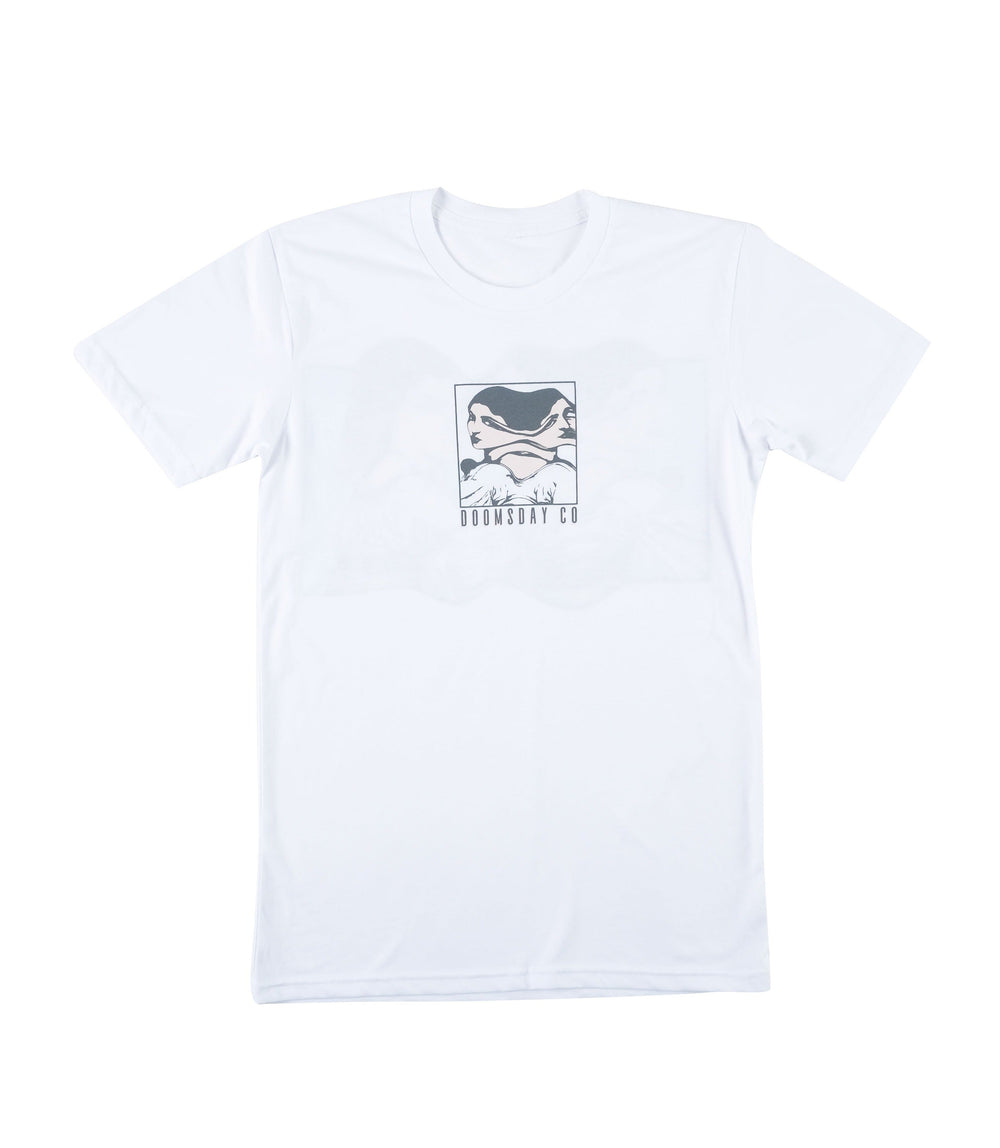 Pain1666 Xerografia No.2 design printed onto a white tshirt - doomsdayco Pain1666 Xerografia No.2 front