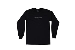 SKELE-MOON design printed onto black LONG SLEEVE - doomsdayco SKELE-MOON LONG SLEEVE front